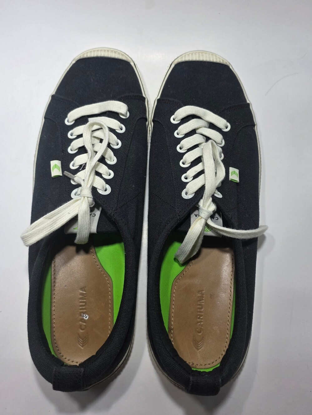 Cariuma OCA Low Black Canvas Sneakers Men's 13 Women's 14.5 Lace Up Shoes